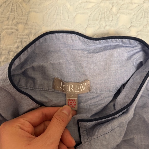 J. Crew Light Blue PJ Top - Picture 2 of 3